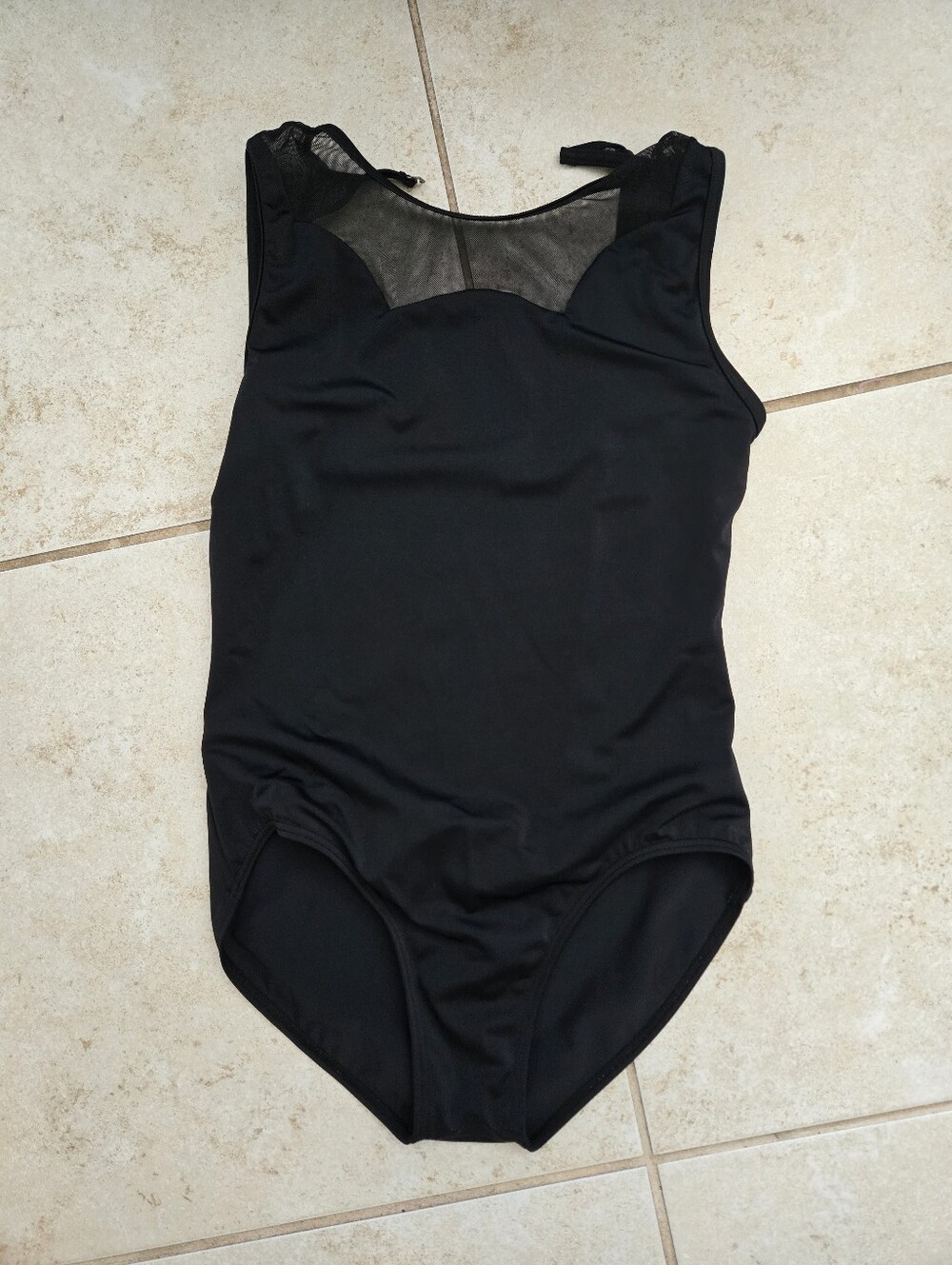 BAlera Black Mesh Dance Leo Girls' XL